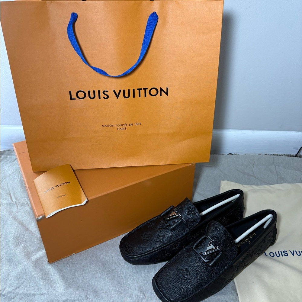 Louis Vuitton Monogram Black Loafers